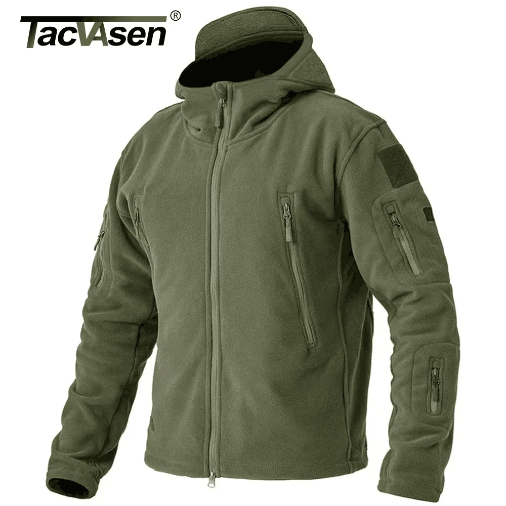 TACVASEN Manteau d'Hiver à Capuche pour Homme - Vestes d'Hiver à Fermeture Éclair, Poches Multiples, Vêtements d'Extérieur pour la Pêche, la Randonnée, l'Escalade. Parka Décontractée Hauts