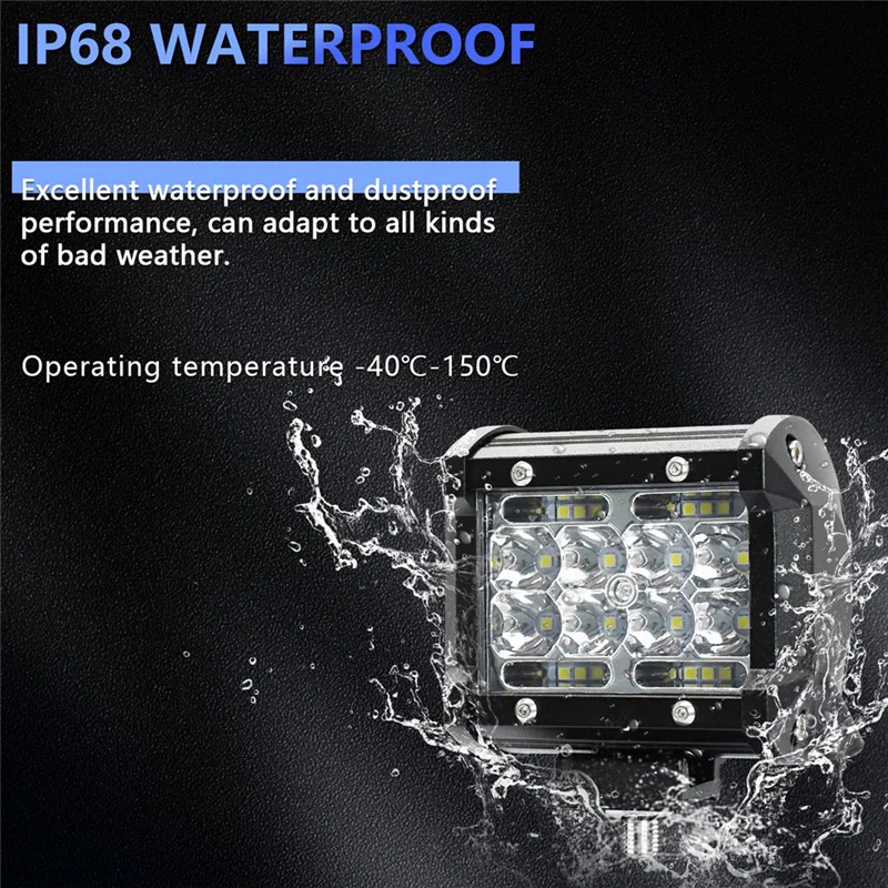 

LED Light Bar, LED Light Pods 4 Inch 60W 6000Lm LED Truck Work Lights Spot Lights LED Pods For Boat Pickup ATV UTV RV