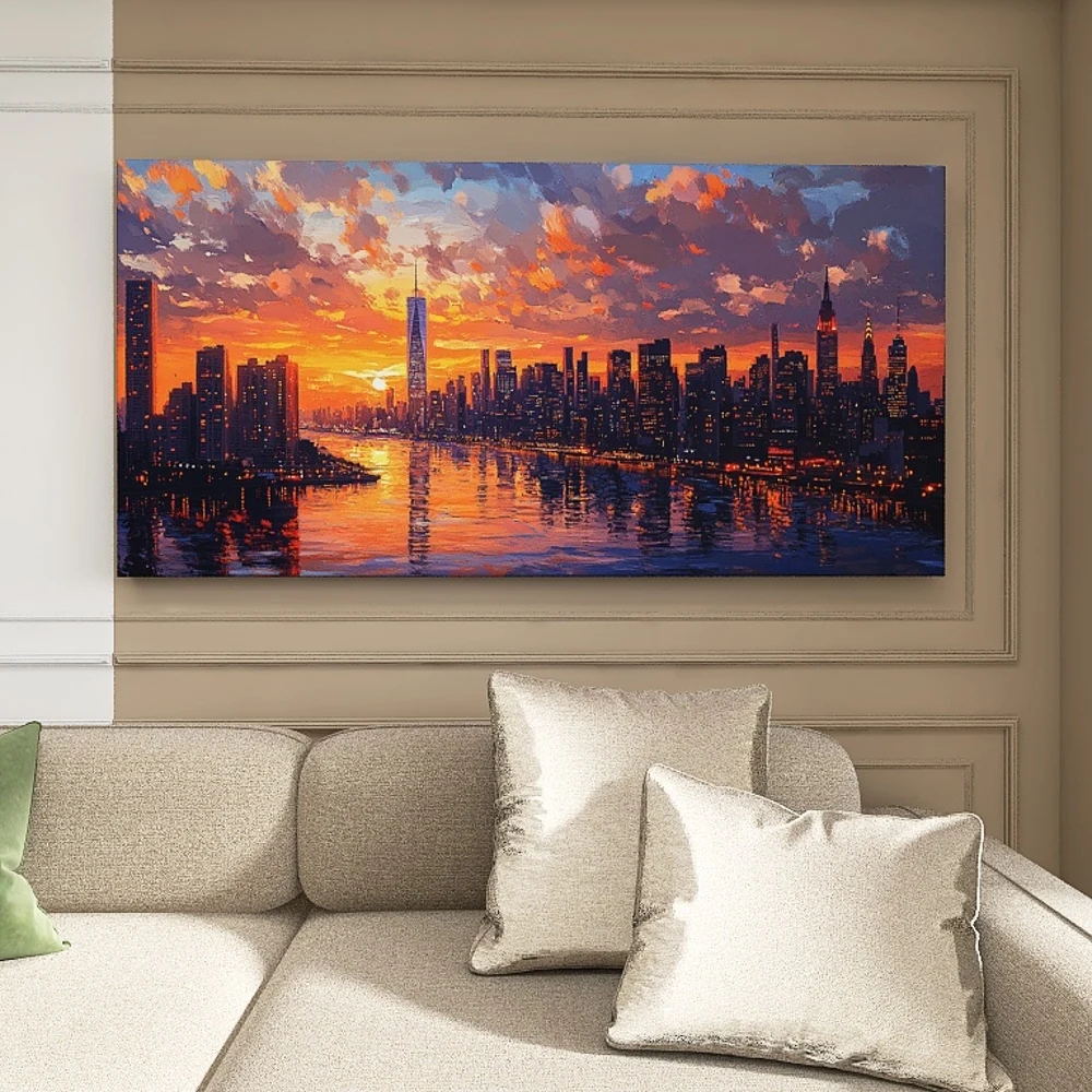 

1.5-Inch Thick Pine Solid Wood Frame, Canvas Wall Art, Birthday Gift Art Wall Painting, Bedroom, Office, Living Room