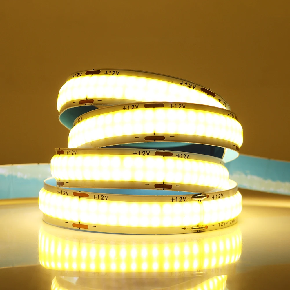 600Leds/M DC 12V 24V COB Strip RA85 Warm/Natural White 3000K 4000K Home Decor High Brighter Flexible Ribbon Rope LED Light