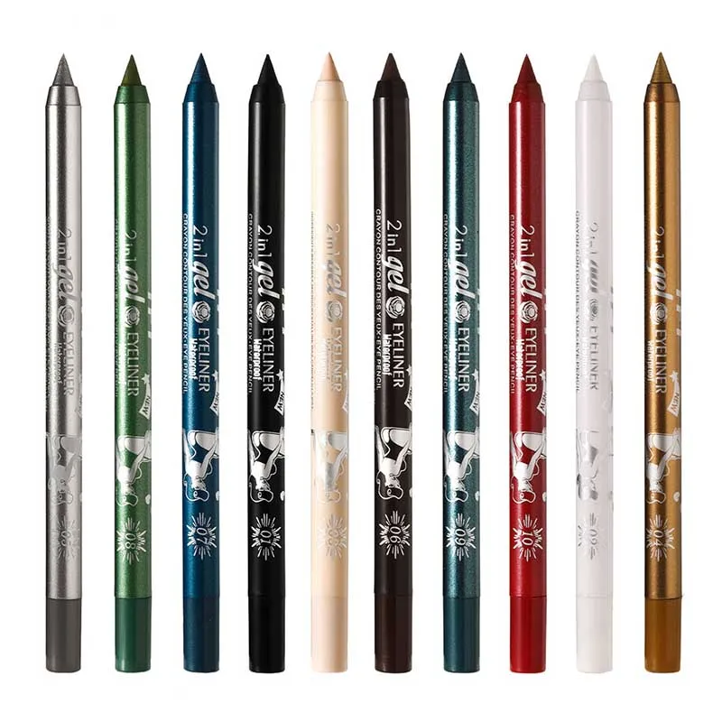 5/10/15PCS Color Long Lasting Eyeliner Pencil Waterproof Sweat-proof Pigment Colorful Brown Liner Pen No Smudge Eye Makeup