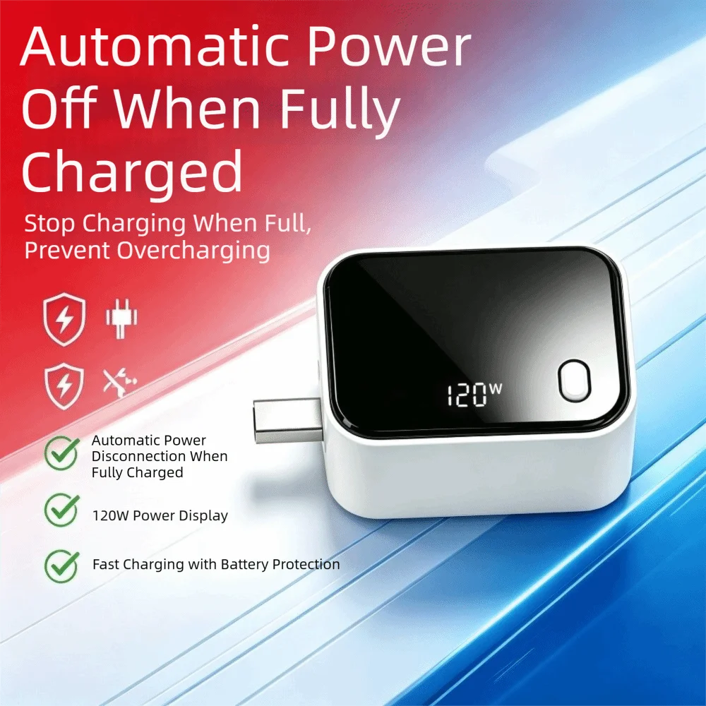 Type-C Auto Disconnect Charger Physical Cut-Off Full Stop Design Auto Stop Charger Automatic Power-off Full Charge Separator