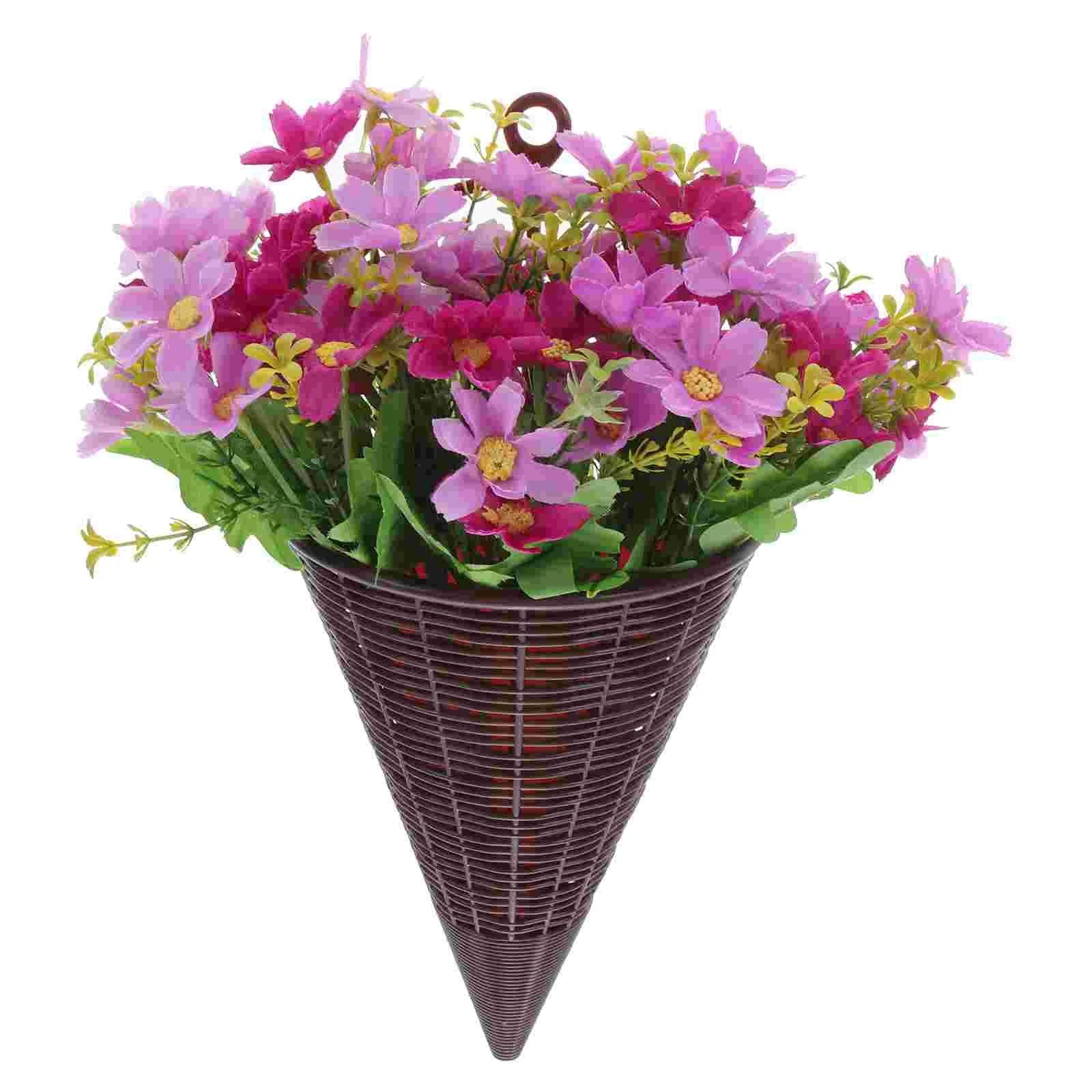 Wall Hanging Artificial Flowers Basket Front Door Decor Farmhouse Decoration Fake Home