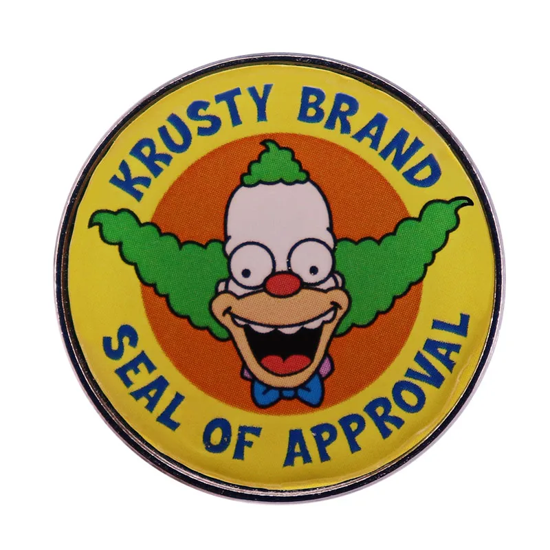 Pin de la marca Krusty Broche inspirado en los Simpson vintage Insignia del payaso Krusty
