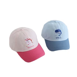 2025 NEW Summer Kids Baseball Cap Girl Boy Cartoon Print Cute Animals Sun Hats Baby Cotton Snapback Hat For Children 3-7Years