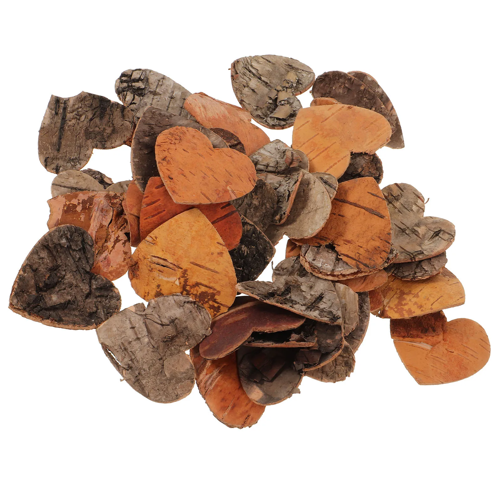 80 قطعة شرائح الخشب القلب حافة النباح الطبيعي مصقول مزدوج الجانبين الزفاف Crafts بها بنفسك الحرف الجدول الديكور شرائح الخشب