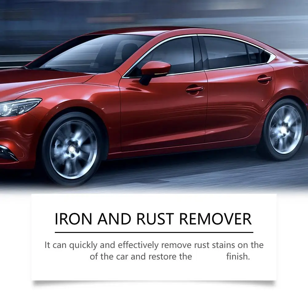 120ml Car Wheel Rust Remover Spray Strong Elimination Of Rust Iron Buildup Fast-Acting Formula For Car Detailing Restores Shine