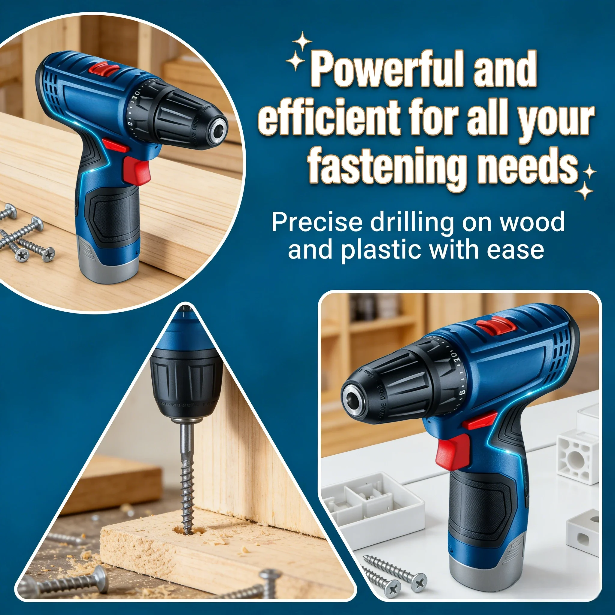 Bosch Electric Drill GSR 120-LI 12V Rechargeable Cordless Multi-function Home DIY Screwdriver Power Tool Sets