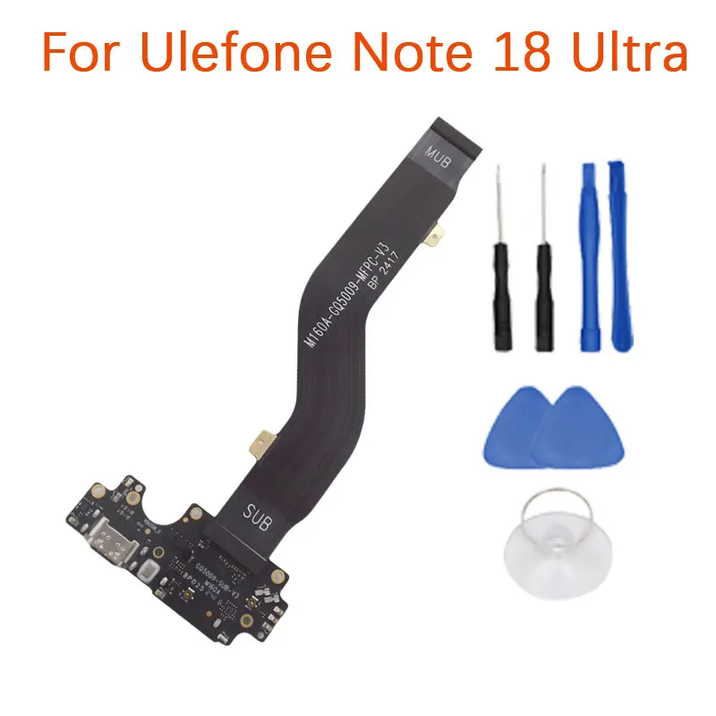 New Original Ulefone Note 18 Ultra USB Board Base Charging Charge Port Board With Main FPC For Ulefone Note 18 Ultra Smart Phone