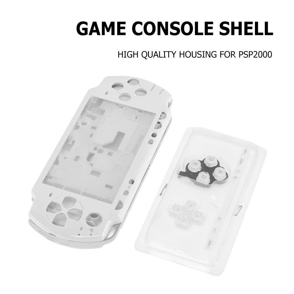 Custodia protettiva Shell Custodia professionale con pulsanti Kit di ricambio con kit pulsanti per accessori console di gioco PSP2000