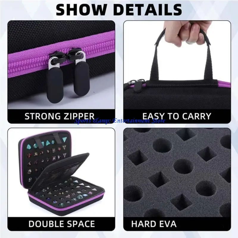 

G7NF Multifunctional Dices Storage Organizers with Slotted Insert and Ergonomic Handle for Role Playing Games with Protective