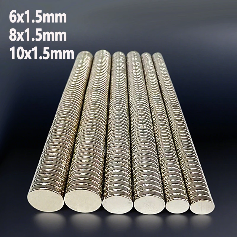 

50-1000pcs Round Magnet 6x1.5 8x1.5 10x1.5mm Office Kitchen Garage Craft Fridge RefrigeratorDiy 6*1.5 8*1.5 10*1.5mm Accessory