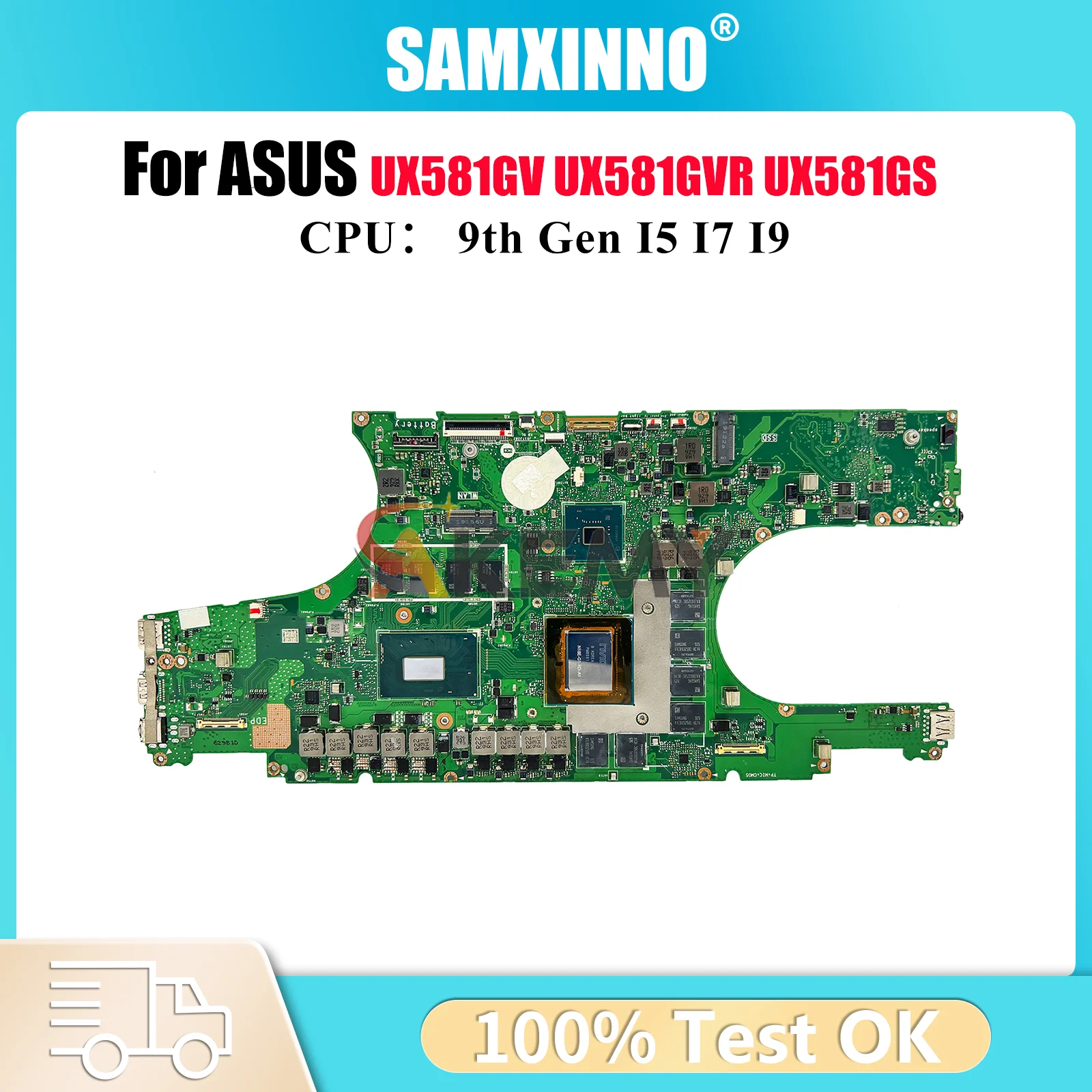 

UX581GV Laptop Motherboard For ASUS ZenBook UX581GVR UX581GV UX581 VM581L UM581L UX581GS Notebook Mainboard With I5 I7 I9 CPU
