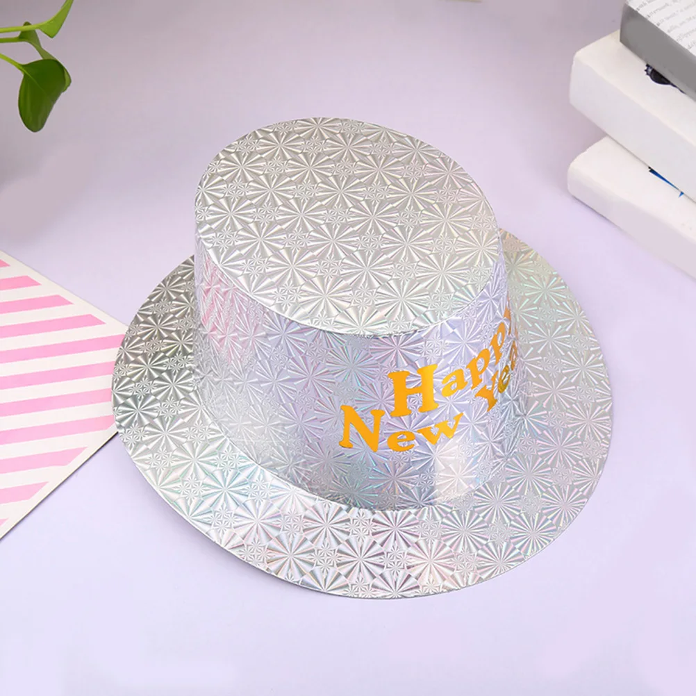 

6pcs New Year Favors Paper Tophat Creative Headdress Lightweight Comfortable Photo Props Cosplay Decorations Mixed Color