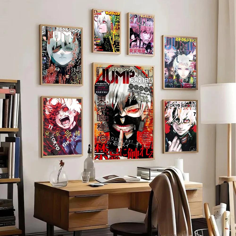 Anime Tokyo Ghoul Anime Posters Sticky Vintage Room Home Bar Cafe Decor Kawaii Room Decor