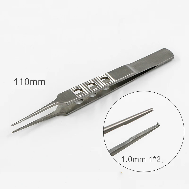 Ophthalmic Microinstruments Tweezers Ding Tweezers Cosmetic Plastic Tools Double Eyelid Stainless Steel Toothed Tweezers