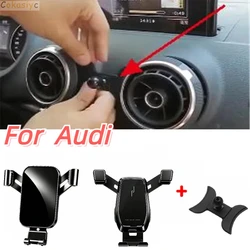 1Set ABS Material For 2014-2020 Audi A3 8V1 8VK Special Car Phone Holder Fixed Bracket Stand Mobile Gravity Linkage