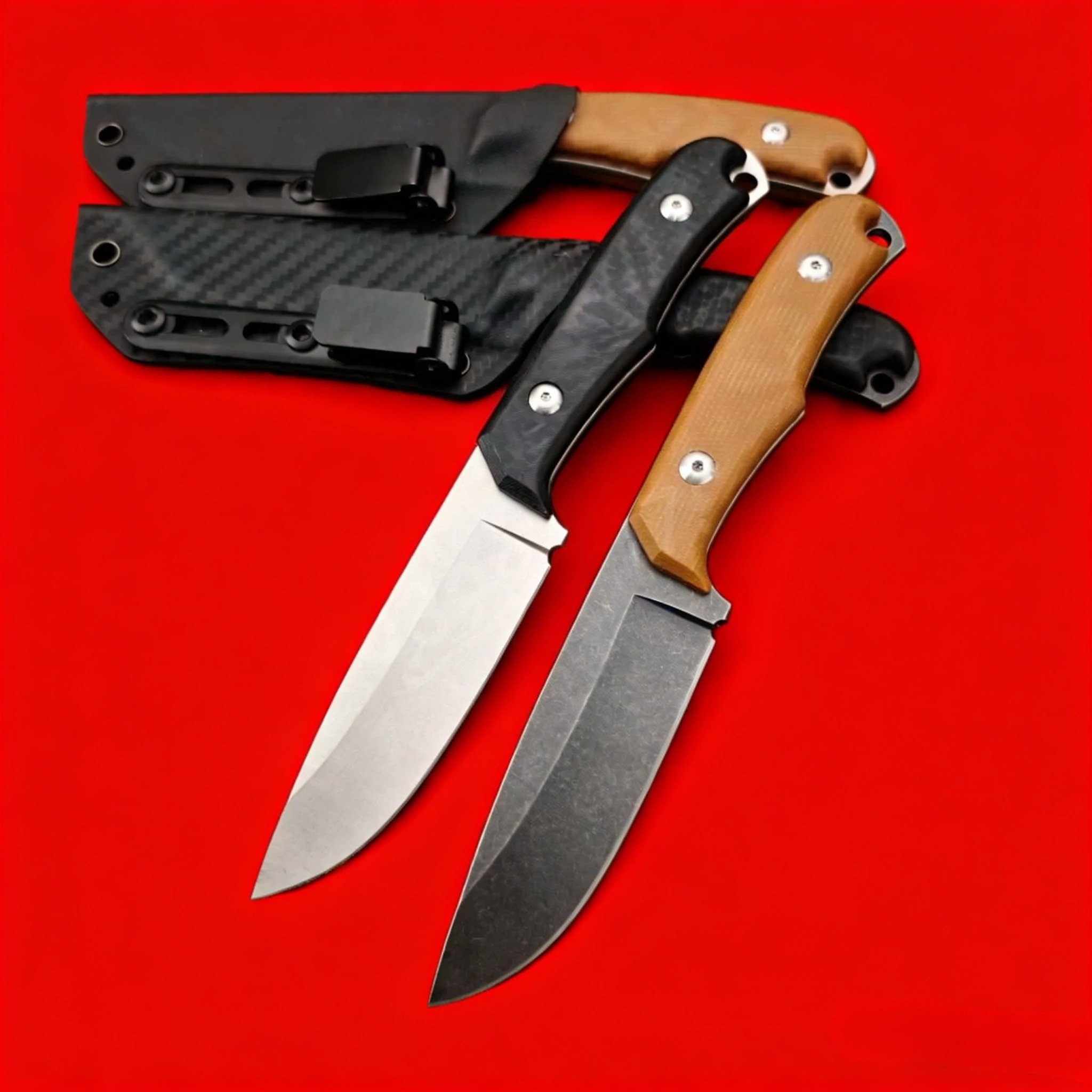 Bushcraft Knife Fixed - Bushcrafting Kampçılık Sabit Namlulu Bıçak, Taşlanmış