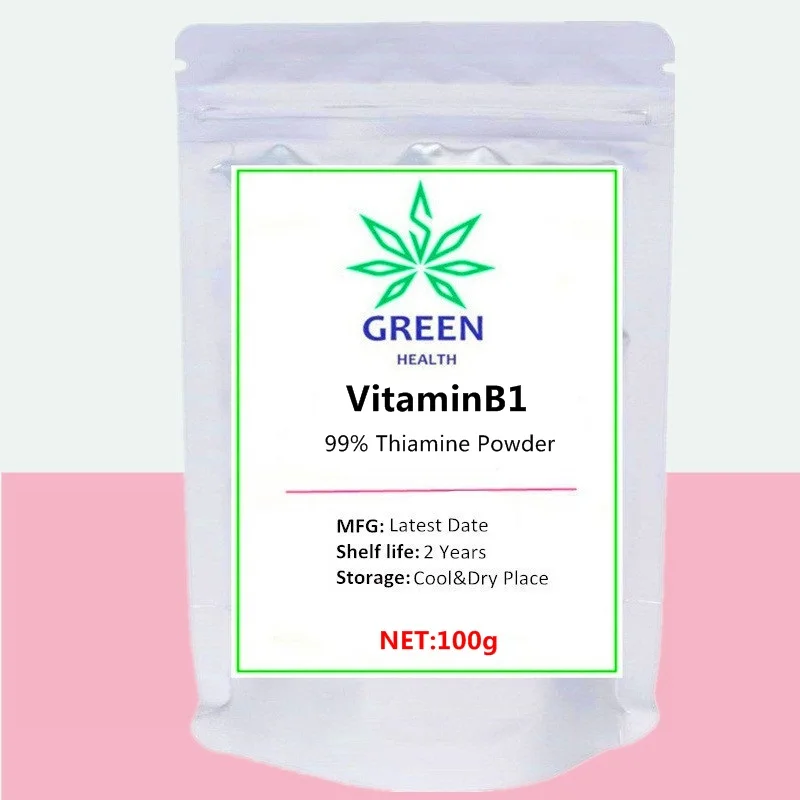 50-1000g Best 99% VitaminB1 VB1 Thiamine HCL,Free Shipping