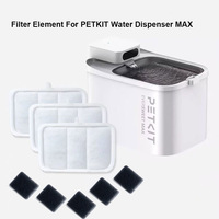 3 Filters and 5 Sponges Pack Cat Fountain Accessories Replacement for 3L PETKIT Automatic EVERSWEET MAX Cordless Water Dispenser