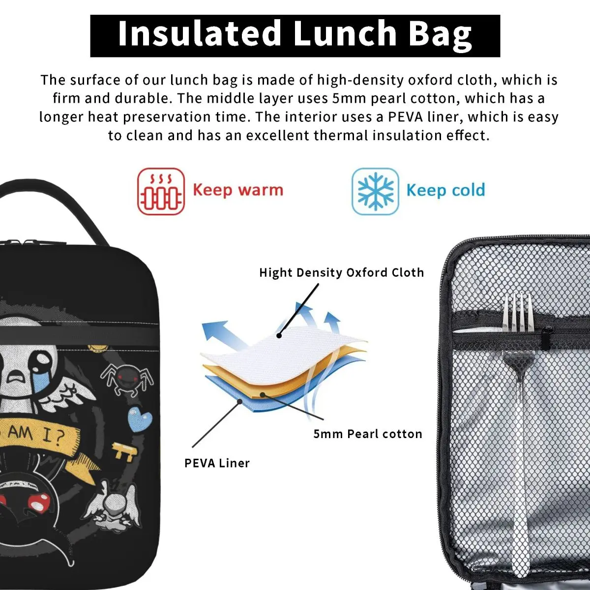 ملزمة إسحاق من أنا معزول حقيبة الغداء قدرة عالية وجبة الحاويات حقيبة للحفاظ على البرودة علب الاغذية حمل نزهة الرجال النساء