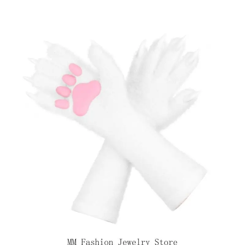 D0UB Silicone Horror Gloves Nails Plush Inner Layer Plush Pad For Cosplay Enthusiasts And Partygoers