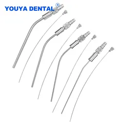 Tubo de sucção para aspirador dentário, cirurgia médica, tubo de aço inoxidável, ferramenta cirúrgica oral, limpeza óssea, 2.5mm/3mm/4mm, 1 peça