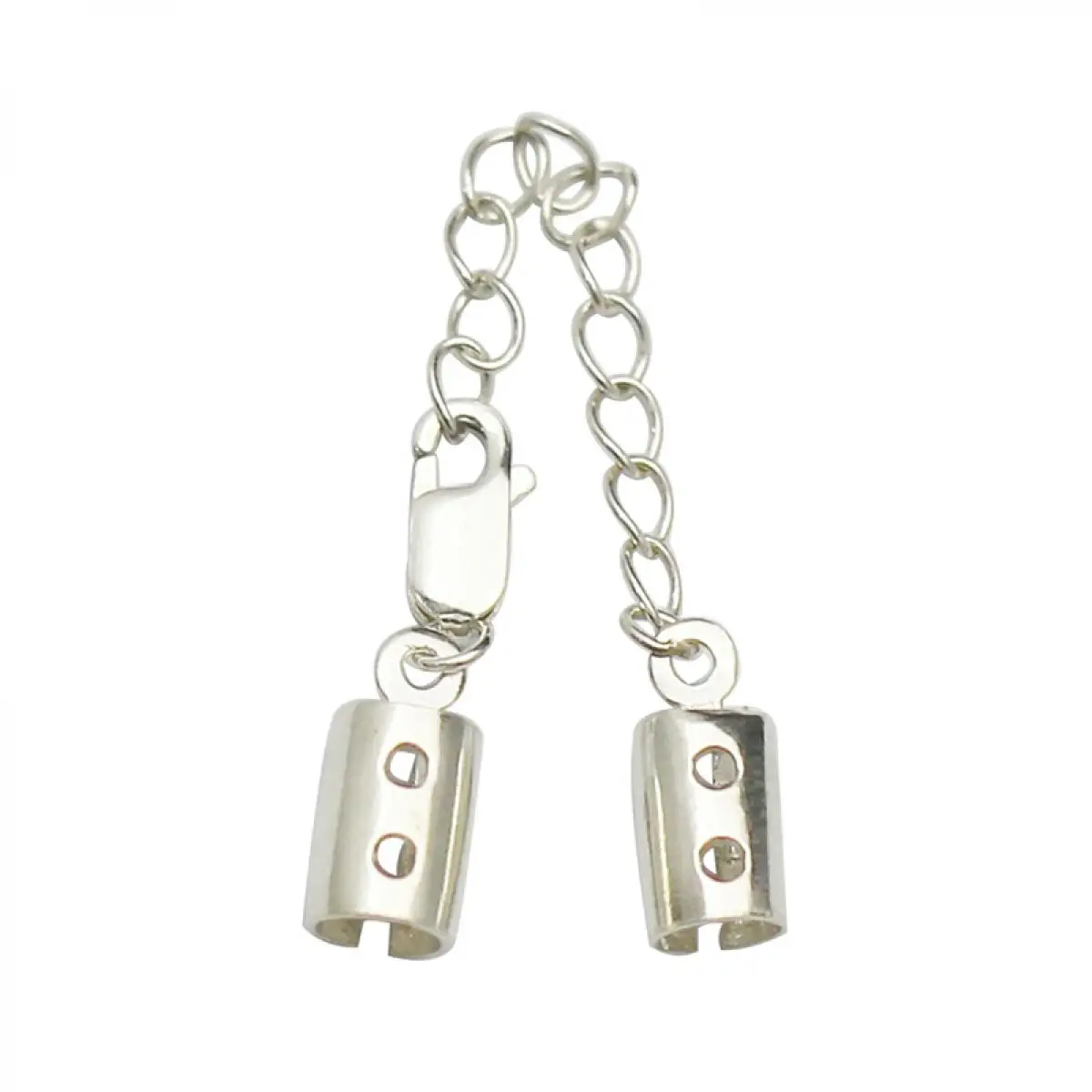 

Beadsnice 925 Sterling Silver Clasp Cord End With Two Hole Cord End Cap Jewelry Accessory Handmake Bracelet For Her ID36514