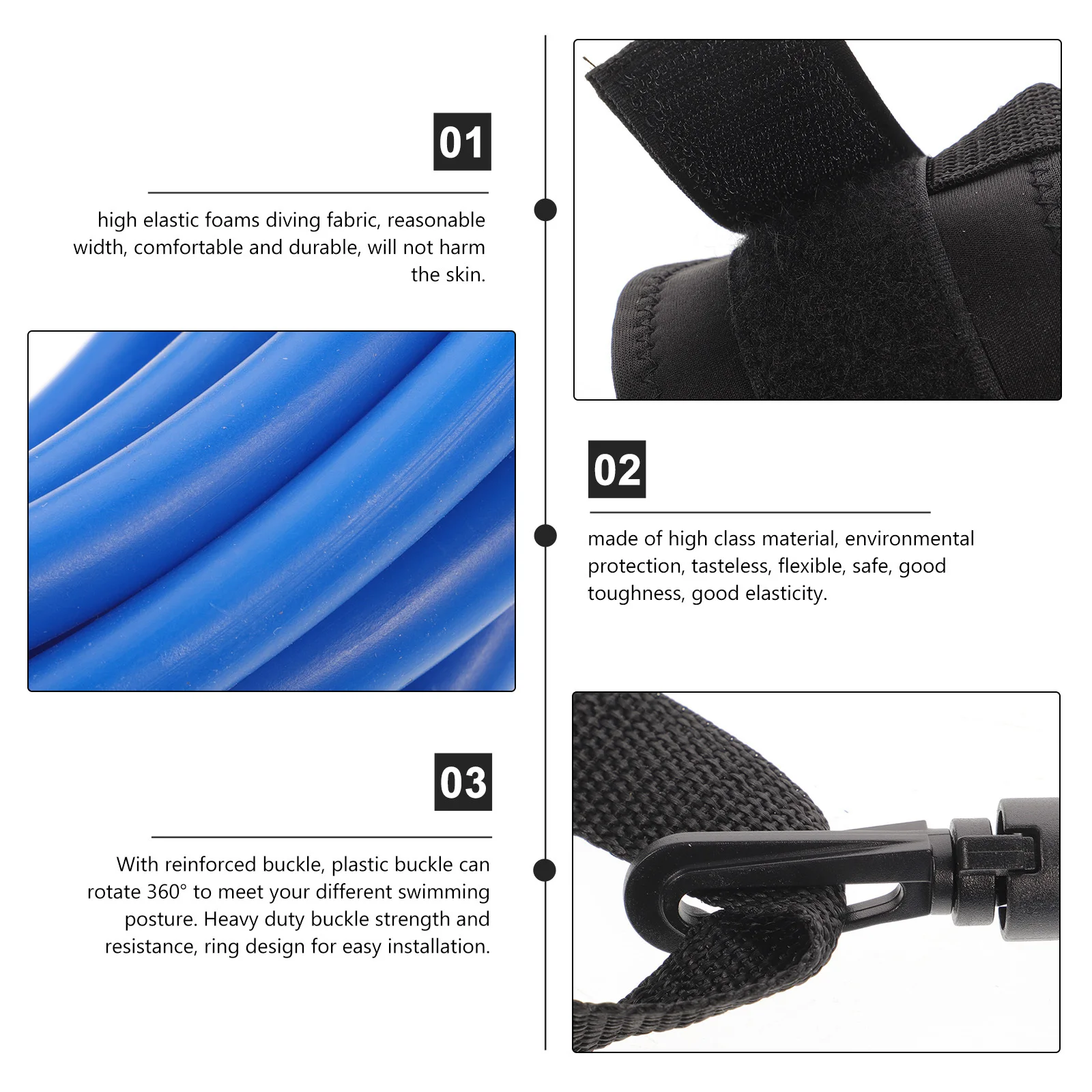 

1Set Training Resistance Bands Fitness Ankle Straps Portable Adjustable Tube Bands Durable Exercise Equipment Fitness Supply