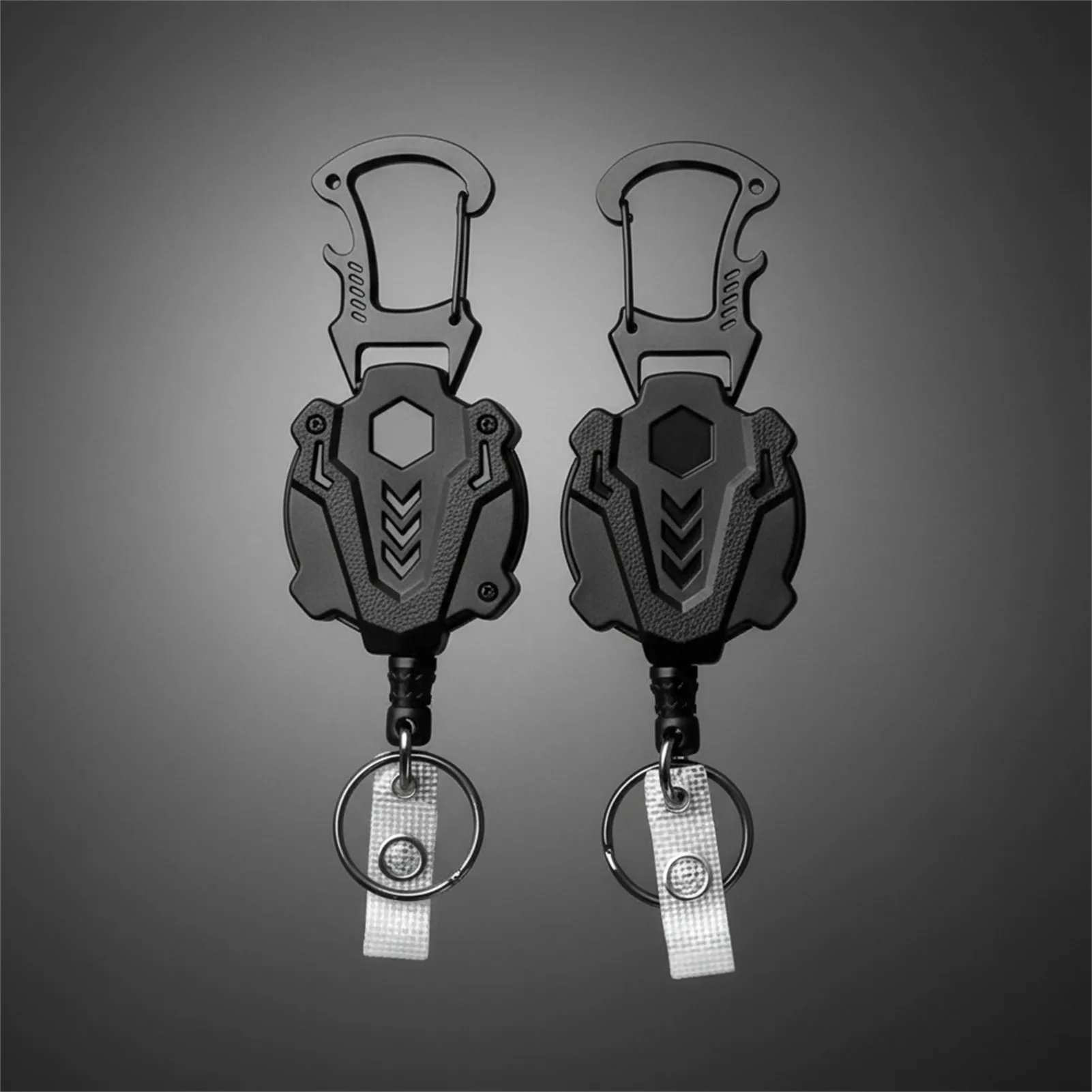 Retractable Keychain Heavy-Duty Key Holder Anti-Lost Tool for Hiking Fishing Camping Durable ABS Plastic Portable