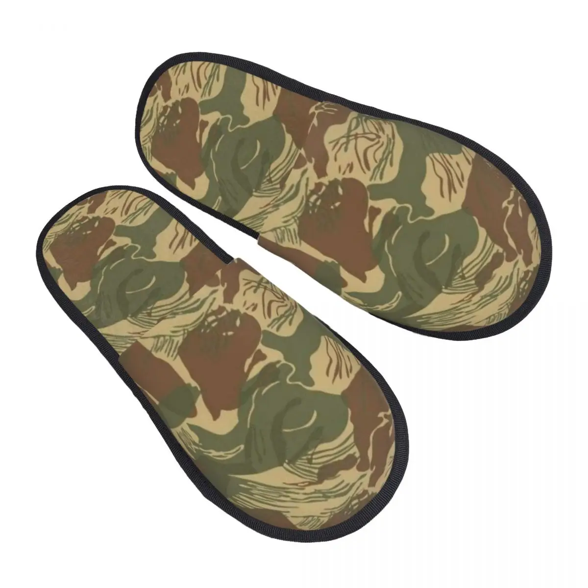 

Rhodesian Camo Pattern House Slippers Women Cozy Memory Foam Camouflage Slip On Bedroom Slipper Shoes