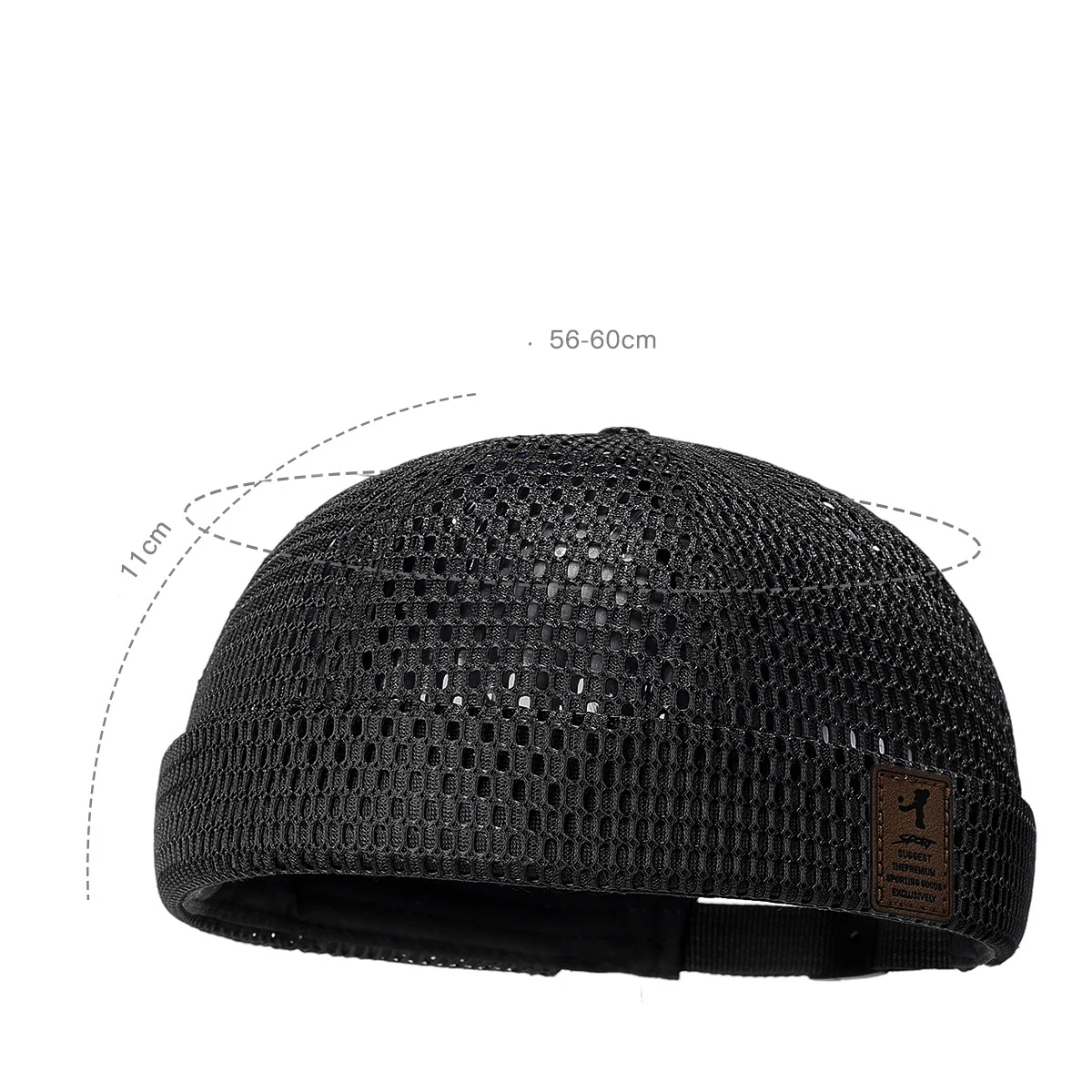Summer New Large Check Mesh Farmer Hat Breathable Brimless Cap Hip-Hop Tang Hat