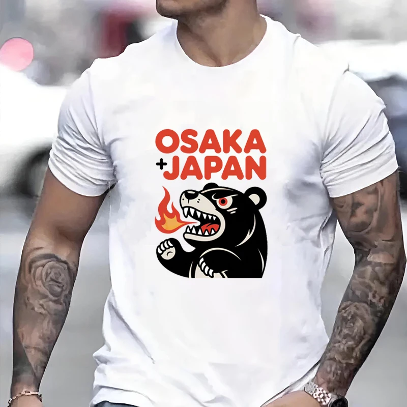 

Spitfire Bear Pattern Men Woman T-shirts Osaka Japan Letter Print Unisex Shirt Fashion Casual Comfy Soft Breathable Clothing Tee