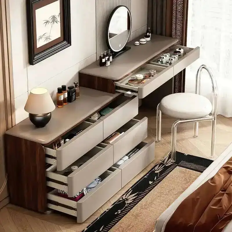 

Cabinet Drawers Vanity Bedroom Table Makeup Mirror Chair Dressing Table Nail Women Study Mesa De Maquillaje Trendy Furniture