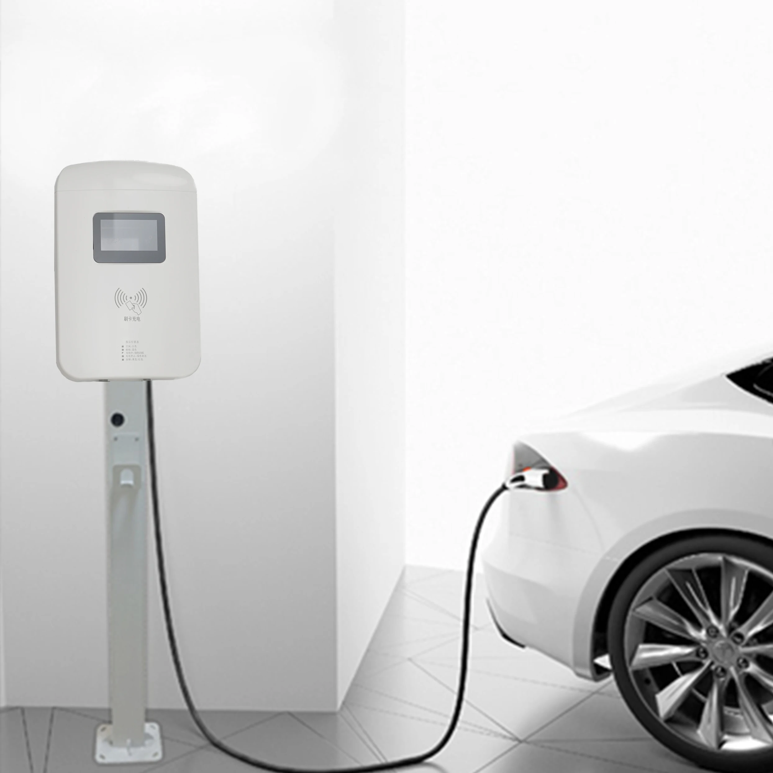 Wall-Mounted Easy Installation with Personalized Guidance, Safe and Fast Charging  Electric Vehicle Charger Station