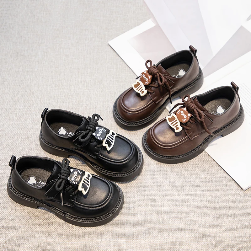 

2025 New Spring and Autumn Style Girls' Small Leather Shoes Cute Cartoon Fashion Style Small Leather Shoes for Girls