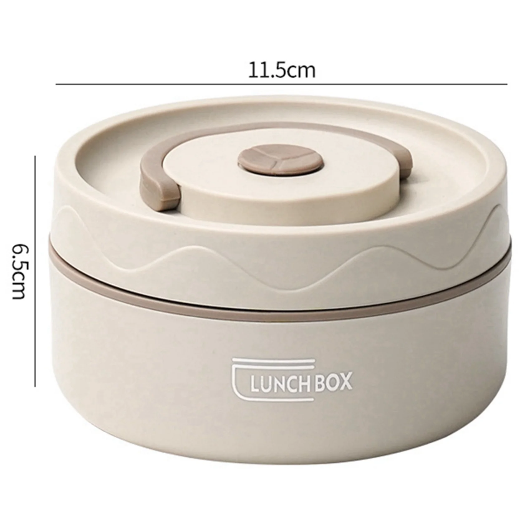 ABXF-2X 食品保温ランチコンテナ、ステンレス鋼保温ランチコンテナポータブル保温弁当箱食品コンテナベージュ A