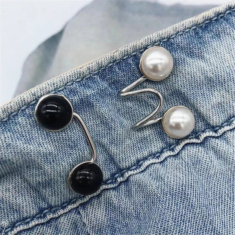 Fashion Adjustment Waist Button Metal Garment Hooks Jeans Waist Fastener Buckle Removable Rivet Button DIY Invisible Button