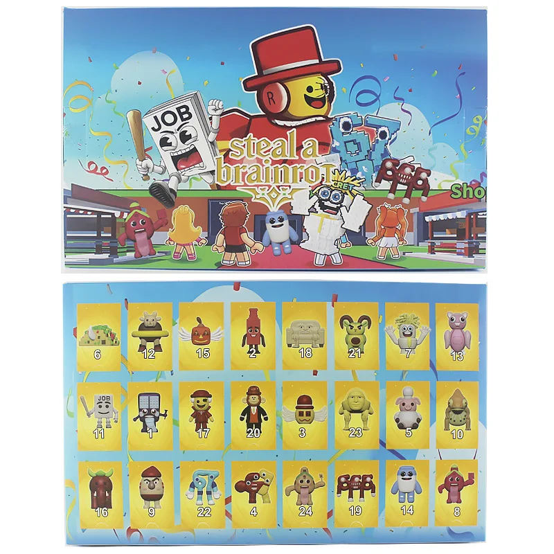 กล่องสุ่มฟิกเกอร์ Hot Game Steal A Brainrot 24 ชิ้น โมเดลน่ารัก ของเล่นสะสม ฟิกเกอร์เซอร์ไพรส์ ตุ๊กตา ของขวัญสำหรับเด็ก