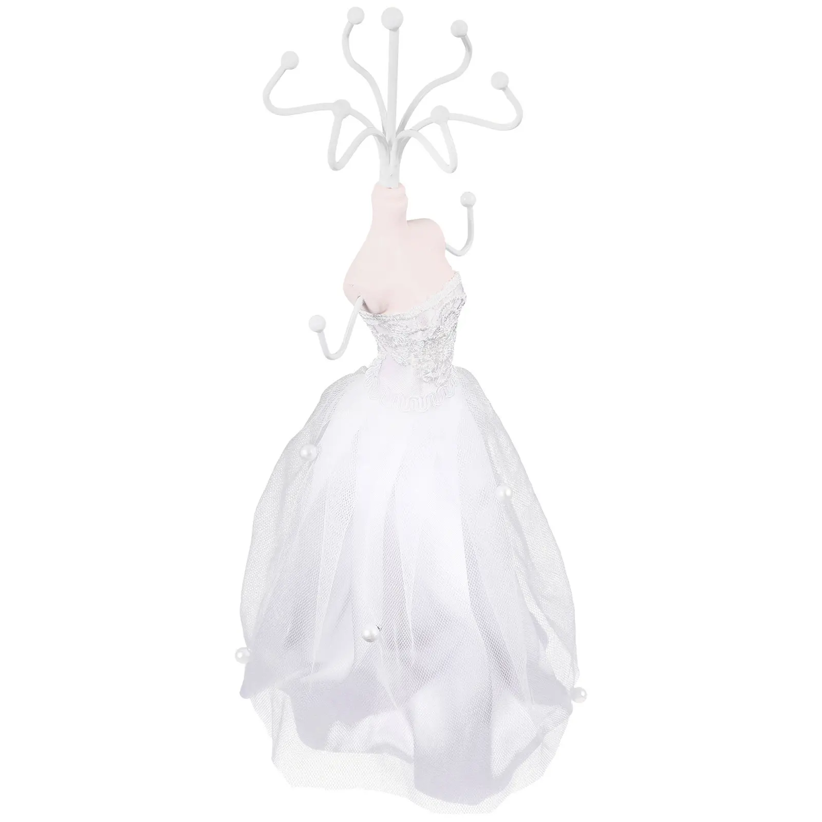 

Stylish Metal Princess Jewelry Stand for Necklaces Earrings Rings Display Storage Organizer Household Bedroom Vanity Decor Retro