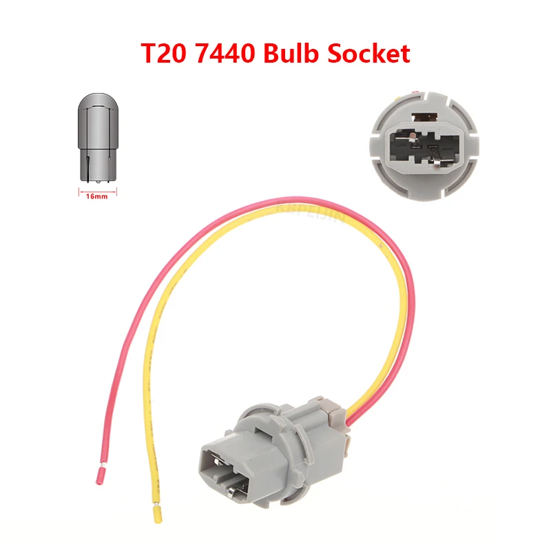 1x para honda city fit CR-V elemento acura luz de freio t20 7440 suporte da lâmpada conector soquete adaptador acessórios
