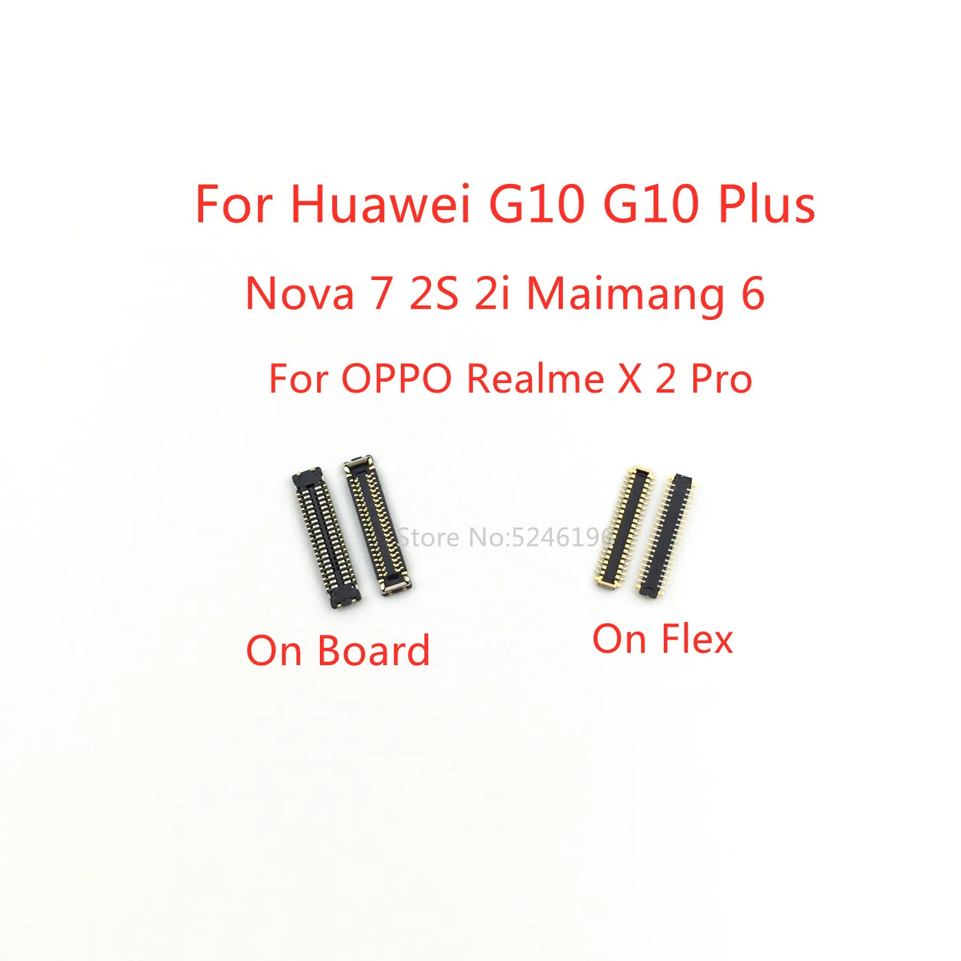 5-10Pcs LCD Display Screen FPC Connector 40Pin For Huawei G10 Plus G10Plus Nova 7 2S 2I Maimang 6 For OPPO Realme X 2 Pro Plug