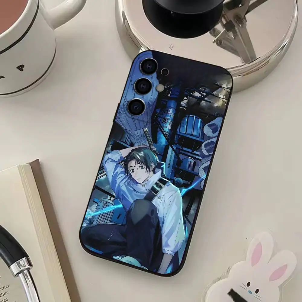 O-Okkotsu Yuta j-jujutsu k-kaisen funda de teléfono para Samsung S25,S24,S21,S22,S23,S30,Ultra,S20,Plus,Fe,Lite,Otros funda negra suave