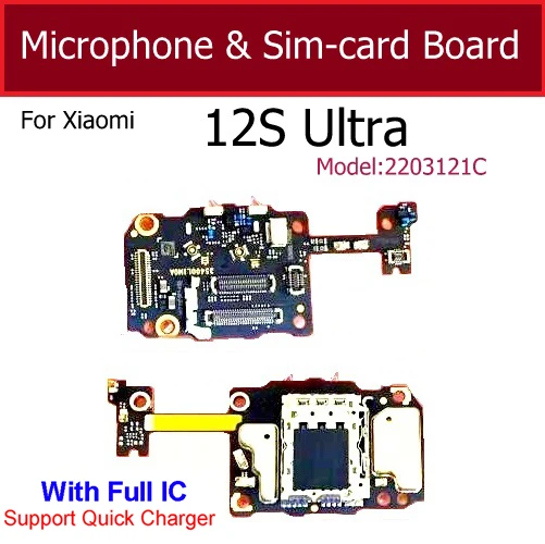 Imagem -02 - Placa de Cartão Sim para Xiaomi 12 Pro 12s Pro 12s Ultra Cartão Sim Cartão Sim Conector Peças de Reparo