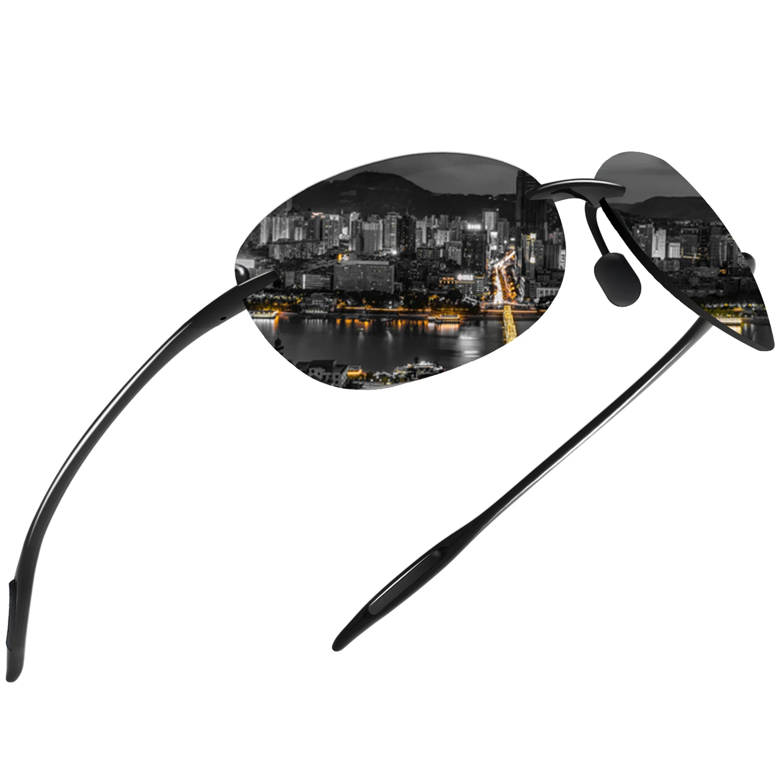 Polarized Sport Sunglasses Men Women TR90 Rimless UV400 Running Fishing Baseball Driving 8249