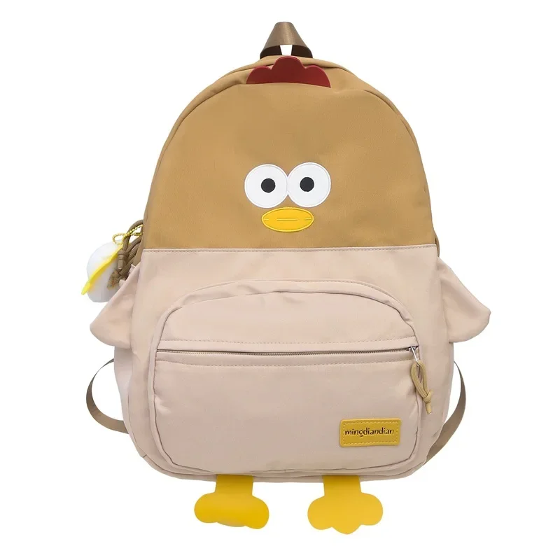 Women funny chick backpack female 2024 new cartoon cute schoolbag girl large capacity travel bag