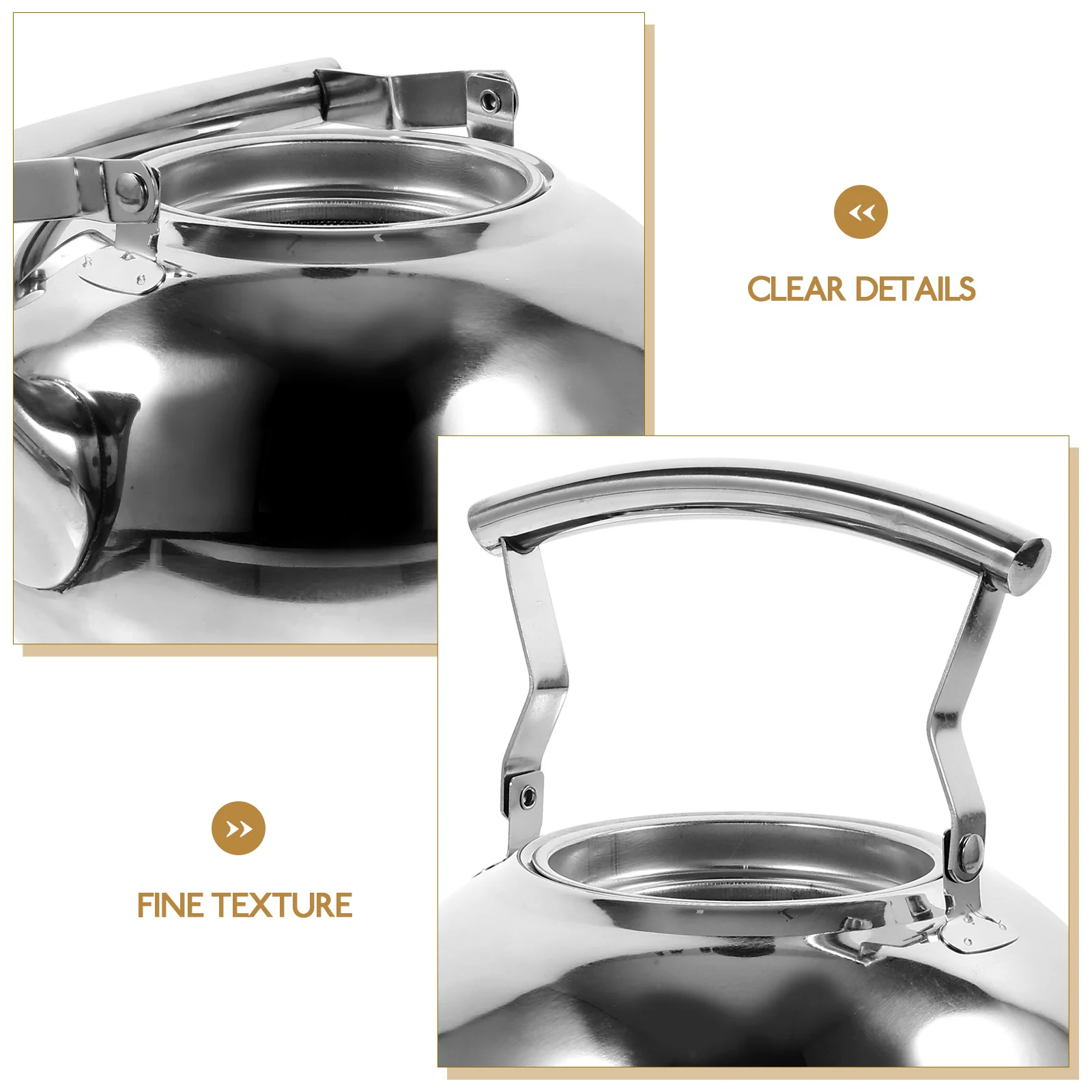 

Stainless Steel Tea Kettle With Strainer Portable Water Boiling Kettle For Gas Stove Induction Cooker Home Use Thicken