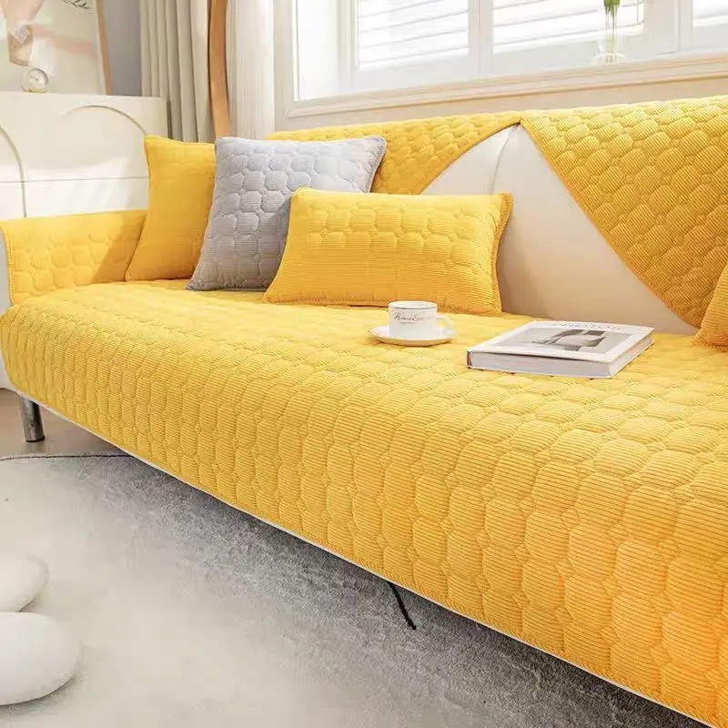 Solid-color corduroy sofa cushions, wholesaler sofa covers, for export