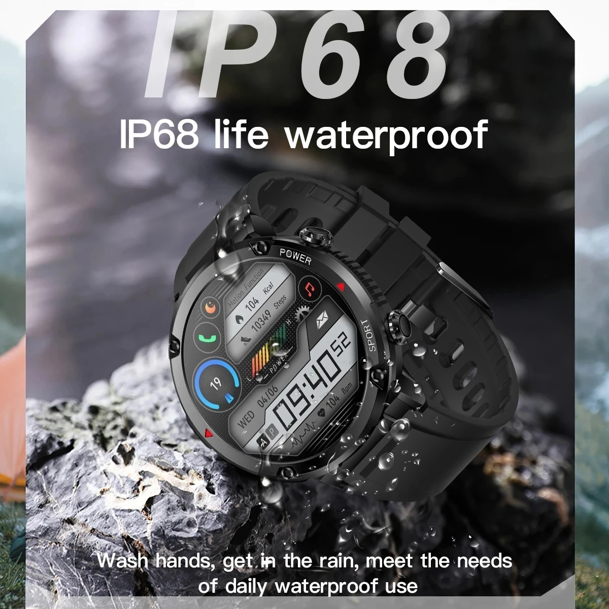 LIGE 2023 Smart Uhr Männer 1,6 Zoll IPS Display Lange Standby-Sport Uhren HD Voice Call Wasserdichte Smartwatch Für Android IOS