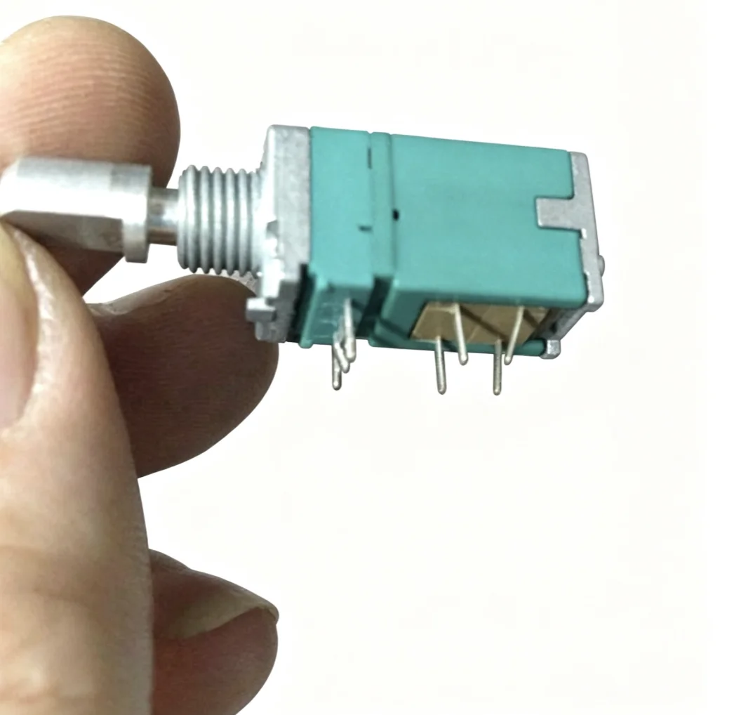 Japanese ALPS Model 09 Precision Potentiometer with Switch and 50K Stepping, Press-to-Activate with 15MM Axial Switch 1pcs